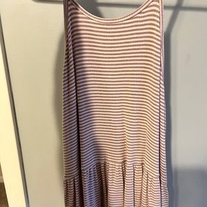 White and Purple Striped Tank